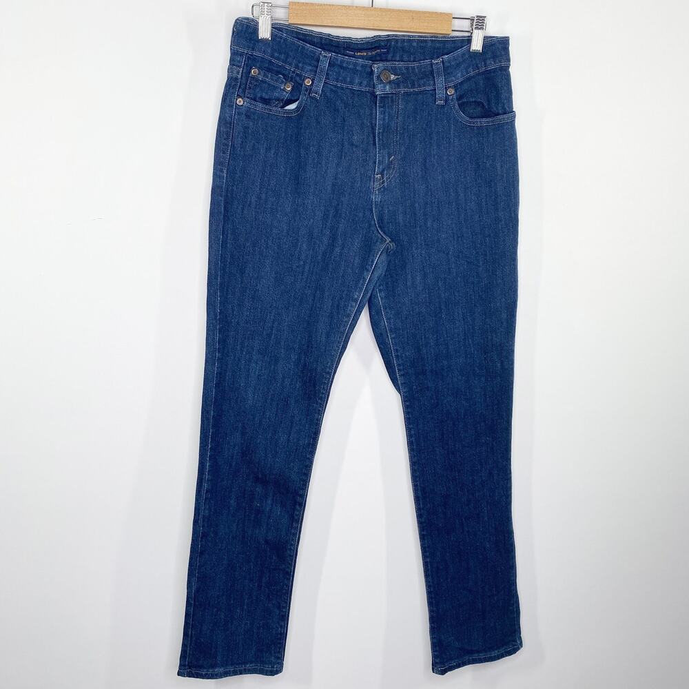 Levi's The‎ Original Mid-Rise Skinny Dark Wash Blue Denim Jeans Women's Size 12
